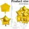 Star Balloons, 18 Inch Foil Balloons, 10 PCS Star Balloons Foil, Gold Star Foil Balloons Set Mylar Balloons Gold Balloons Star for Birthday Party Anniversary Wedding Baby Shower New Year Decorations